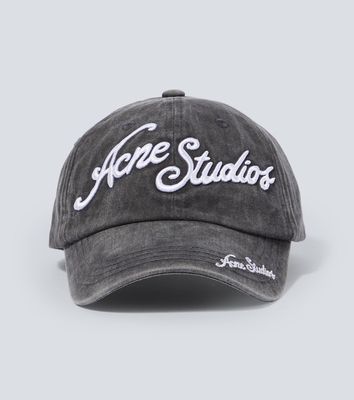Acne Studios Logo cotton twill baseball cap