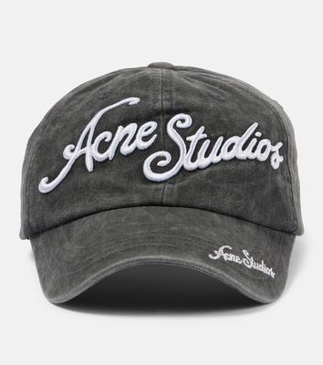 Acne Studios Logo embroidered cotton baseball cap
