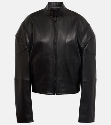 Acne Studios Logo leather jacket