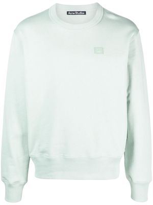 Acne Studios logo-patch cotton sweatshirt - Green