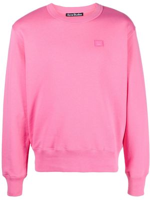Acne Studios logo-patch cotton sweatshirt - Pink