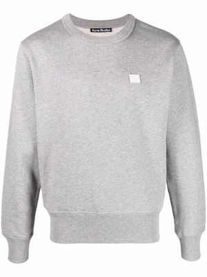 Acne Studios logo-patch crewneck sweatshirt - Grey