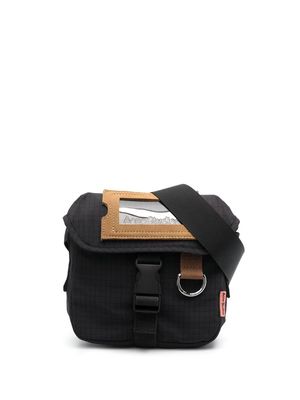 Acne Studios logo-patch ripstop crossbody bag - Black