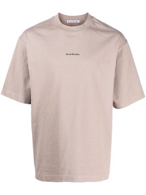 Acne Studios logo-print cotton T-shirt - Neutrals