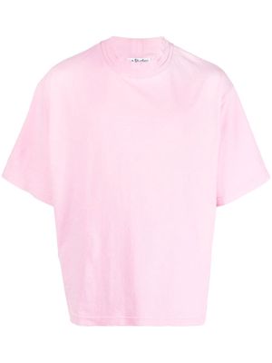 Acne Studios logo tape crew neck T-shirt - AD1-Blush pink