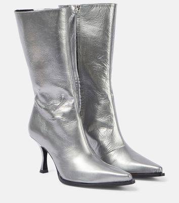 Acne Studios Metallic leather ankle boots