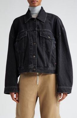 Acne Studios Morris Relaxed Fit Oversize Denim Jacket in Black