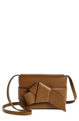 Acne Studios Musubi Bow Detail Crossbody Bag in Camel Brown