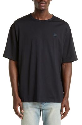 Acne Studios Nash Face Patch Oversize T-Shirt in Black