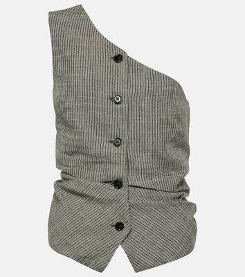 Acne Studios One-shoulder linen-blend vest