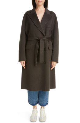 Acne Studios Onessa Double Face Wool & Alpaca Double Breasted Coat in Charcoal Grey
