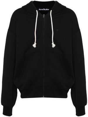 Acne Studios organic cotton zip-up hoodie - Black