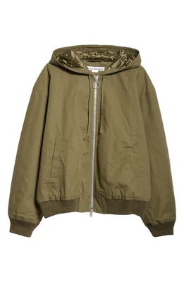 Acne Studios Padded Cotton Ripstop Jacket in Olive Green
