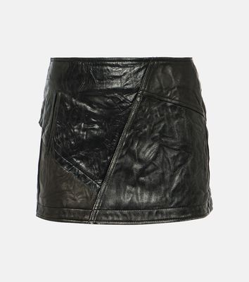 Acne Studios Paneled leather miniskirt