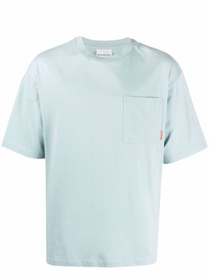 Acne Studios patch-pocket cotton T-shirt - Blue