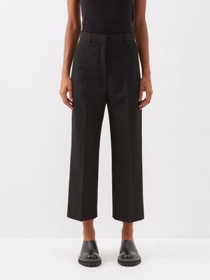 Acne Studios - Percita Cropped Canvas Trousers - Womens - Black