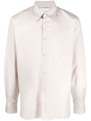 Acne Studios point-collar stretch-cotton shirt - Neutrals