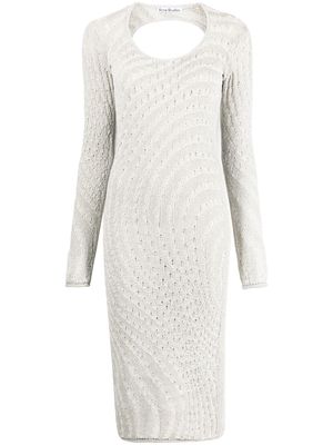 Acne Studios pointelle knit cotton-blend dress - Grey