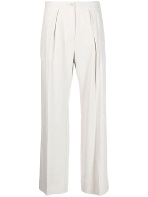 Acne Studios pressed-crease straight trousers - White