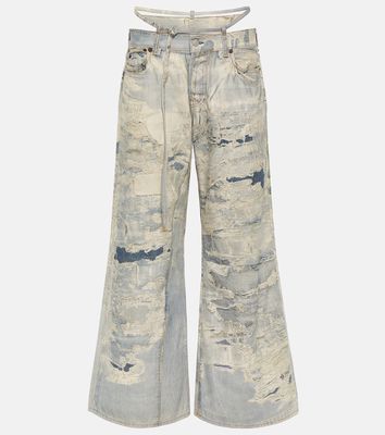 Acne Studios Repair mid-rise wide-leg jeans