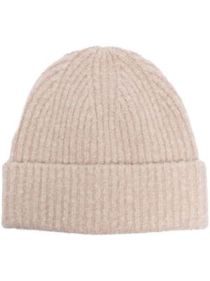 Acne Studios ribbed-knit beanie hat - Neutrals