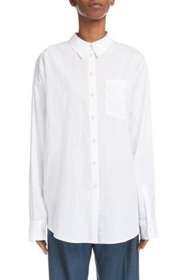 Acne Studios Saffron Fancy Stripe Button-Up Shirt in White