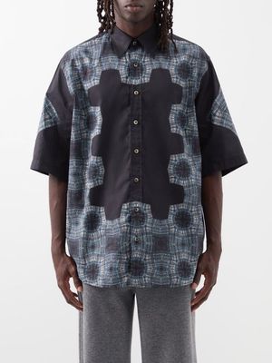 Acne Studios - Sandrosa Printed Cotton Short-sleeved Shirt - Mens - Black Multi