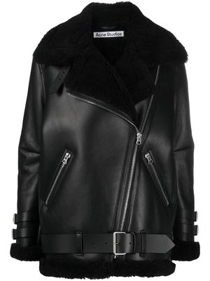 Acne Studios shearling leather jacket - Black