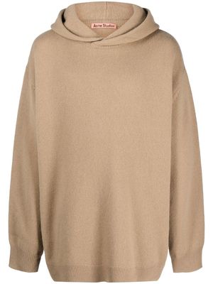Acne Studios Slab wool-blend hoodie - Neutrals