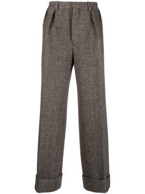 Acne Studios straight leg tweed trousers - Neutrals
