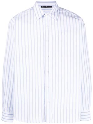 Acne Studios stripe-pattern cotton shirt - White