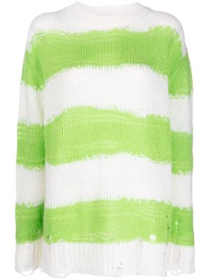 Acne Studios striped knitted jumper - Green