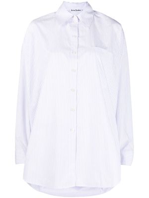 ACNE STUDIOS striped long-sleeve shirt - White