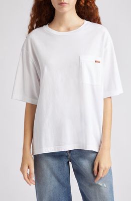 Acne Studios Tag Detail Pocket T-Shirt in Optic White