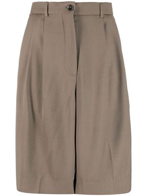 Acne Studios tailored high-waist shorts - Brown