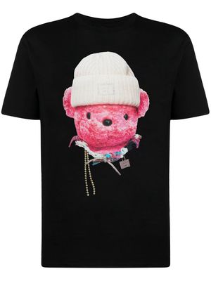 Acne Studios Teddy Face organic cotton T-shirt - Black