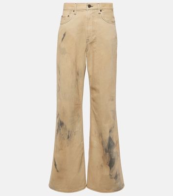 Acne Studios Tie-dye high-rise wide-leg jeans