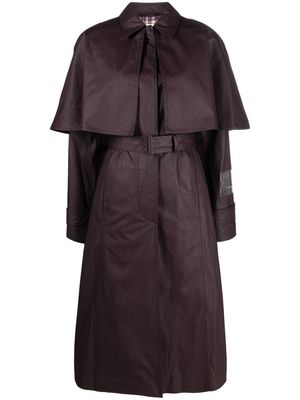 Acne Studios tied-waist long coat - Purple