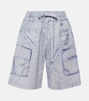 Acne Studios Trompe l'ail linen and cotton Bermuda shorts