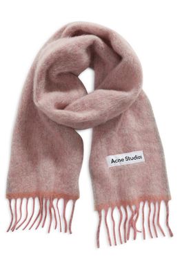 Acne Studios Valley Fringe Scarf in Dusty Pink