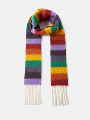Acne Studios - Vesuvio Striped Alpaca-blend Scarf - Mens - Multi