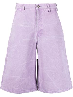 Acne Studios wide-leg cotton shorts - Purple