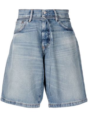 Acne Studios wide-leg denim shorts - Blue