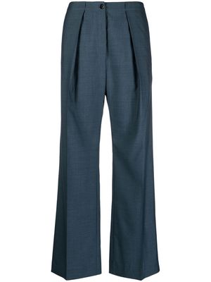 Acne Studios wide-leg pleat-detail trousers - Blue