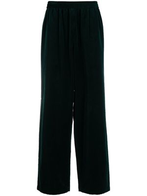 Acne Studios wide-leg velvet trousers - Green
