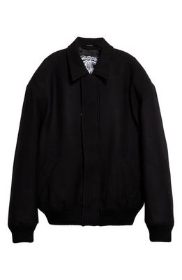 Acne Studios Wool Bomber Jacket in Black