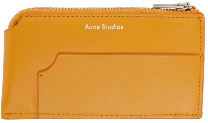 Acne Studios Yellow Zip Wallet