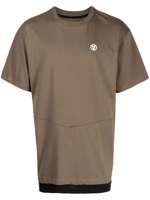 ACRONYM graphic-print panelled T-shirt - Green
