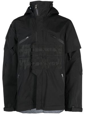 ACRONYM grosgrain-panel zip-up jacket - Black