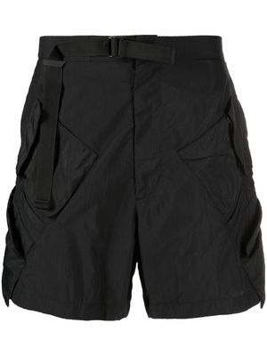 ACRONYM strap-detailing high-waisted shorts - Black
